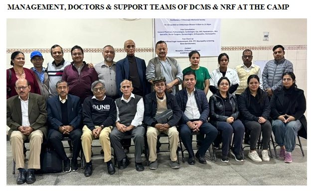 Annual Free Medical Camp | 10 December 2023 Deshbandhu Chittranjan Memorial Society (DCMS), CR Park New Delhi Supported by The Neuroaid and Research Foundation (NRF)